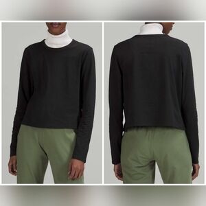 Lululemon Classic-Fit Cotton-Blend Long Sleeve Shirt Black